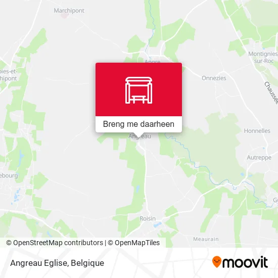 Angreau Eglise kaart