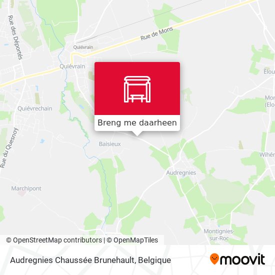 Audregnies Chaussée Brunehault kaart
