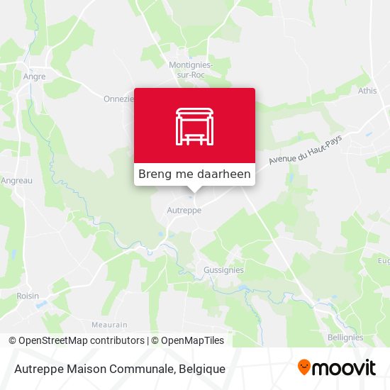 Autreppe Maison Communale kaart