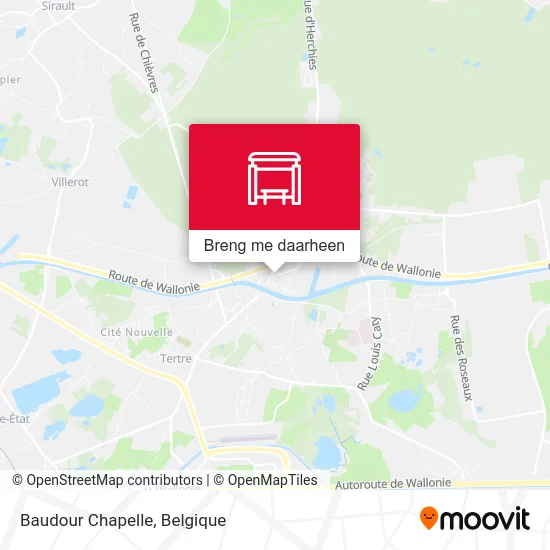 Baudour Chapelle kaart