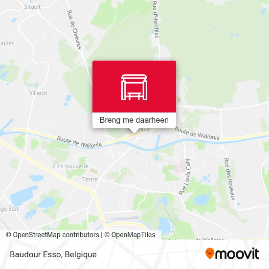 Baudour Esso kaart