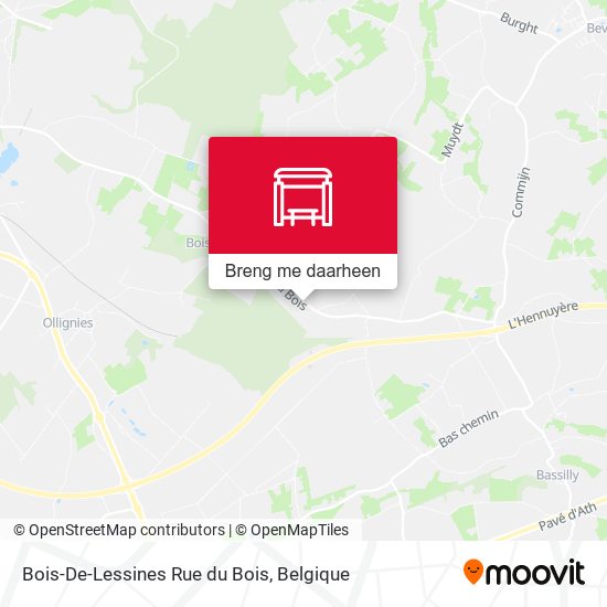 Bois-De-Lessines Rue du Bois kaart
