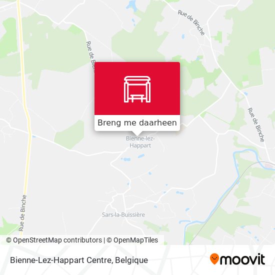 Bienne-Lez-Happart Centre kaart