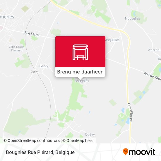 Bougnies Rue Piérard kaart