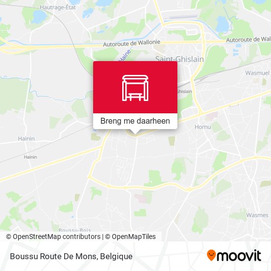 Boussu Route De Mons kaart
