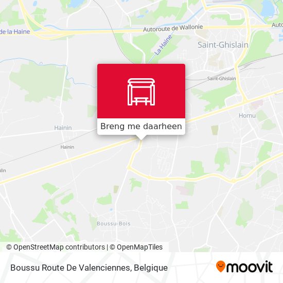 Boussu Route De Valenciennes kaart