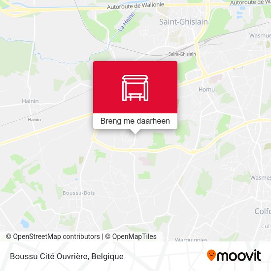 Boussu Cité Ouvrière kaart