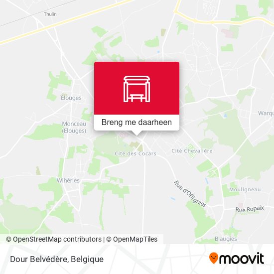 Dour Belvédère kaart