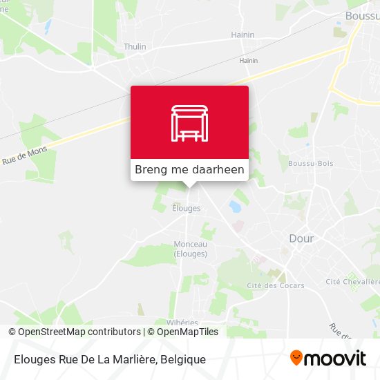 Elouges Rue De La Marlière kaart
