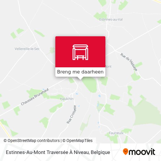 Estinnes-Au-Mont Traversée À Niveau kaart