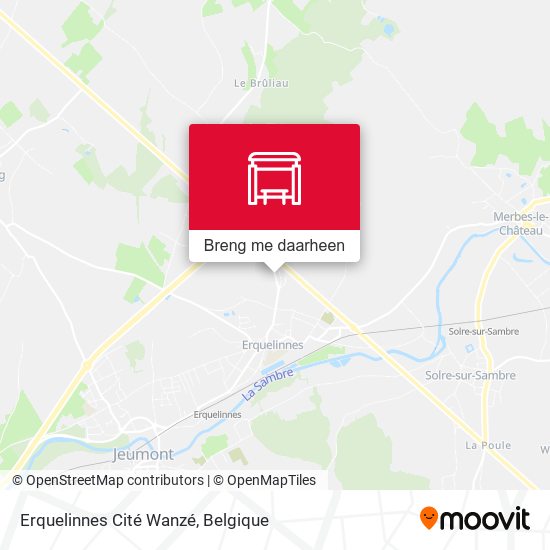 Erquelinnes Cité Wanzé kaart