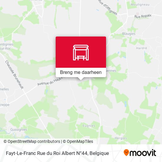 Fayt-Le-Franc Rue du Roi Albert N°44 kaart