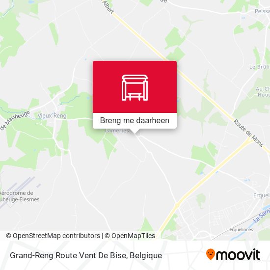 Grand-Reng Route Vent De Bise kaart