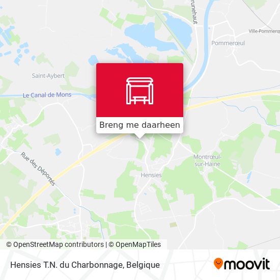 Hensies T.N. du Charbonnage kaart