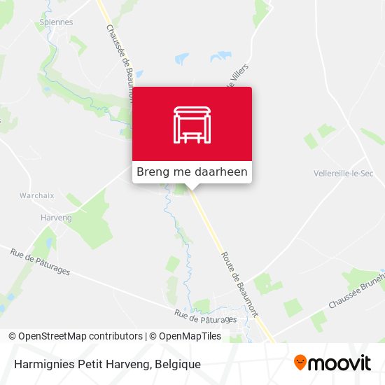 Harmignies Petit Harveng kaart