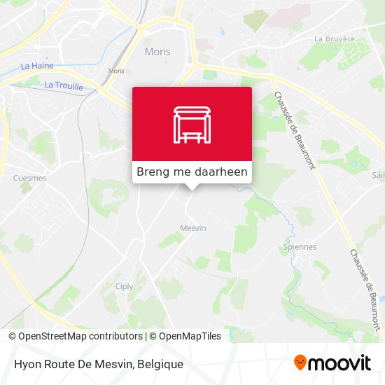 Hyon Route De Mesvin kaart