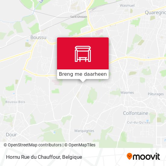 Hornu Rue du Chauffour kaart