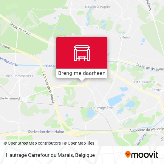 Hautrage Carrefour du Marais kaart
