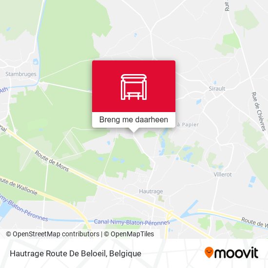 Hautrage Route De Beloeil kaart