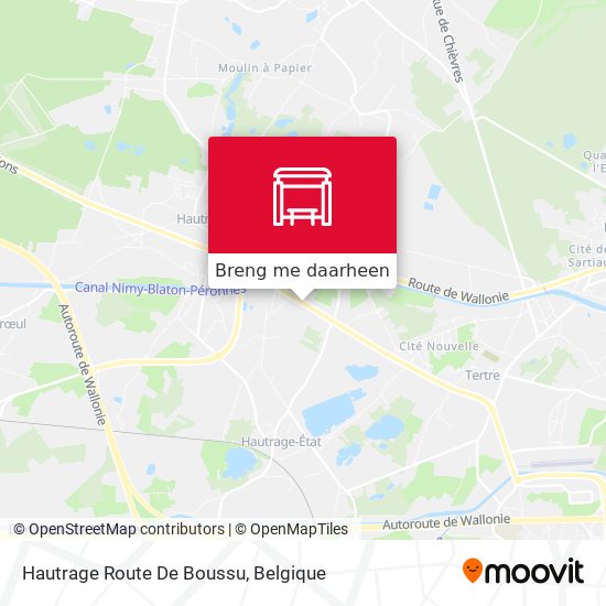Hautrage Route De Boussu kaart