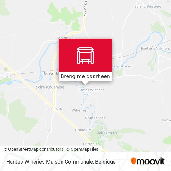 Hantes-Wiheries Maison Communale kaart