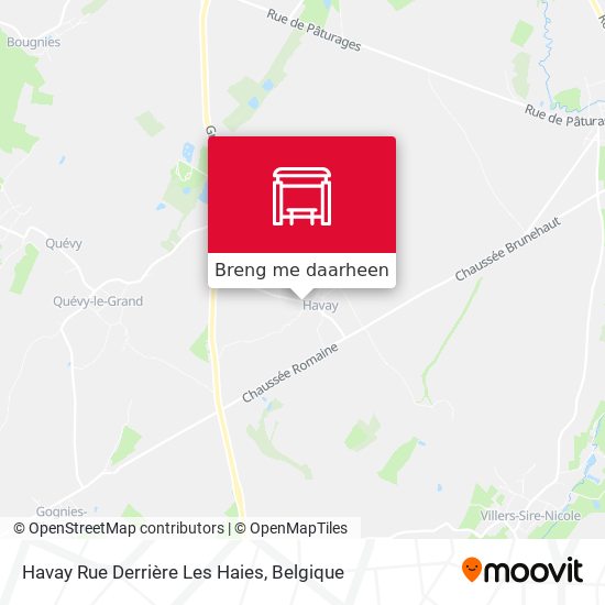 Havay Rue Derrière Les Haies kaart