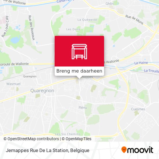 Jemappes Rue De La Station kaart