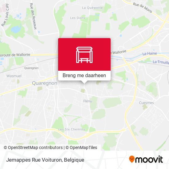 Jemappes Rue Voituron kaart