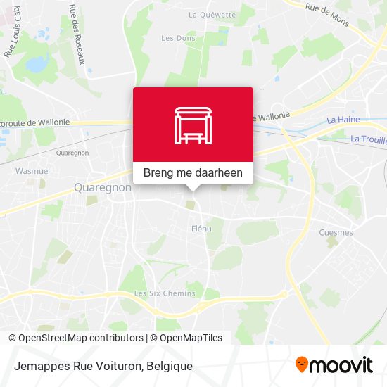 Jemappes Rue Voituron kaart