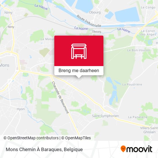 Mons Chemin À Baraques kaart