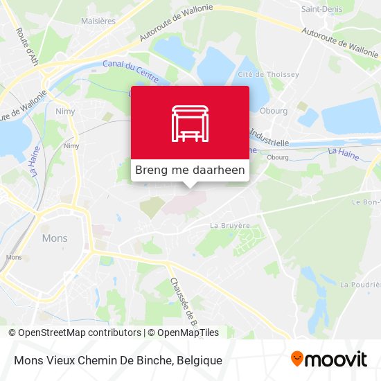 Mons Vieux Chemin De Binche kaart