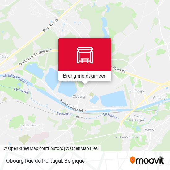 Obourg Rue du Portugal kaart