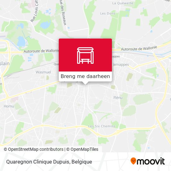 Quaregnon Clinique Dupuis kaart