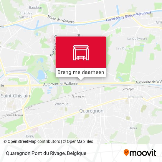 Quaregnon Pont du Rivage kaart