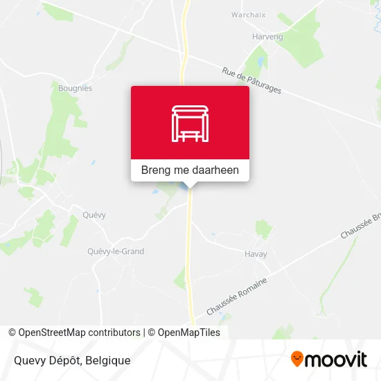 Quevy Dépôt kaart