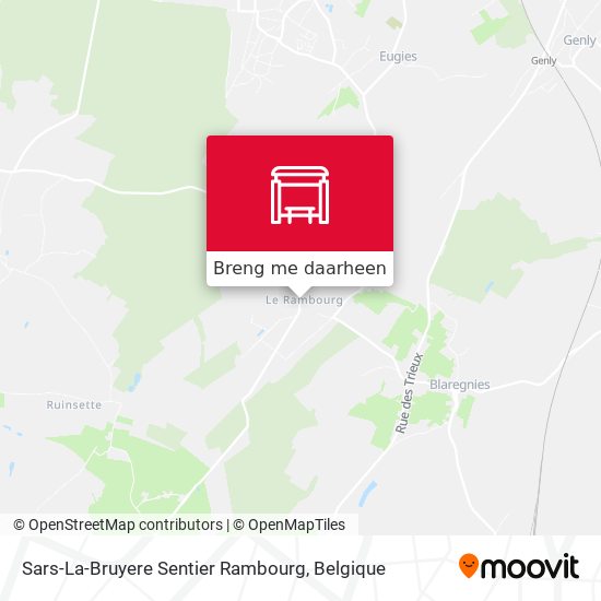 Sars-La-Bruyere Sentier Rambourg kaart