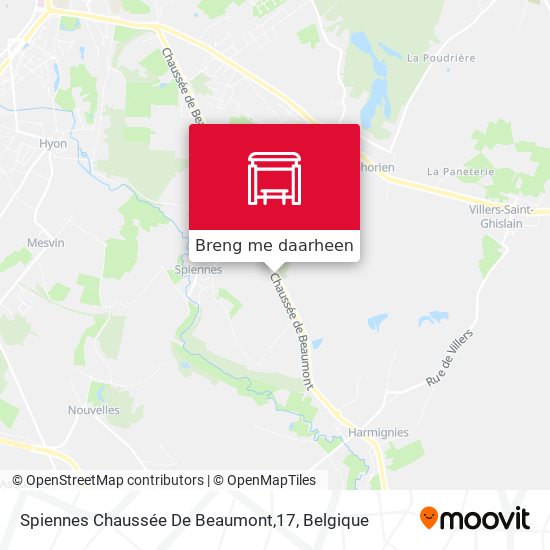 Spiennes Chaussée De Beaumont,17 kaart