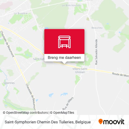 Saint-Symphorien Chemin Des Tuileries kaart