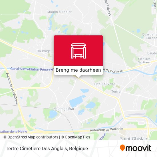 Tertre Cimetière Des Anglais kaart