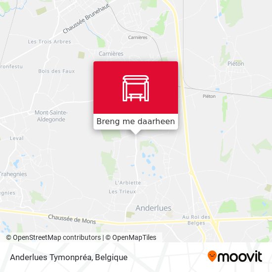 Anderlues Tymonpréa kaart