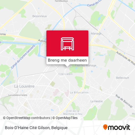 Bois-D'Haine Cité Gilson kaart