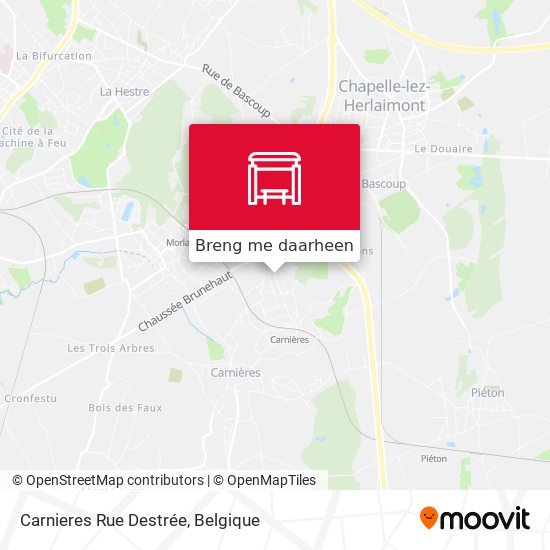 Carnieres Rue Destrée kaart