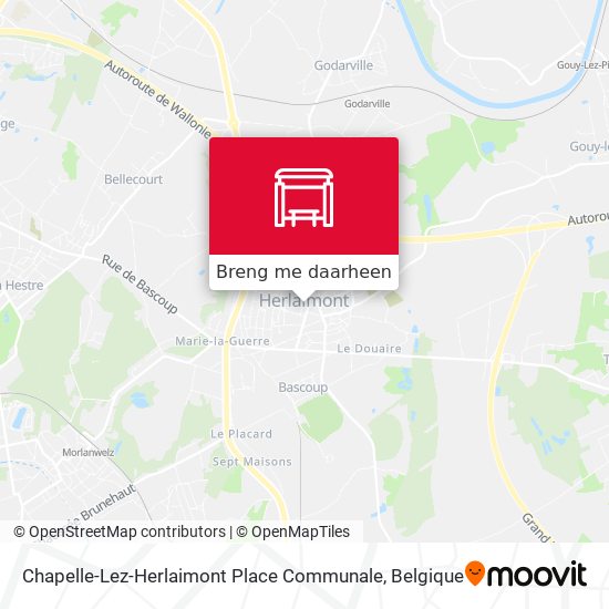 Chapelle-Lez-Herlaimont Place Communale kaart