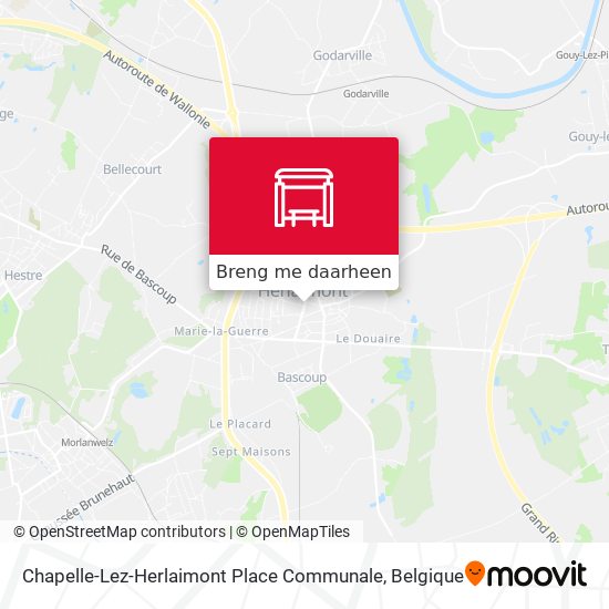 Chapelle-Lez-Herlaimont Place Communale kaart