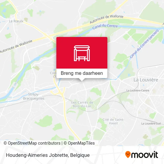 Houdeng-Aimeries Jobrette kaart