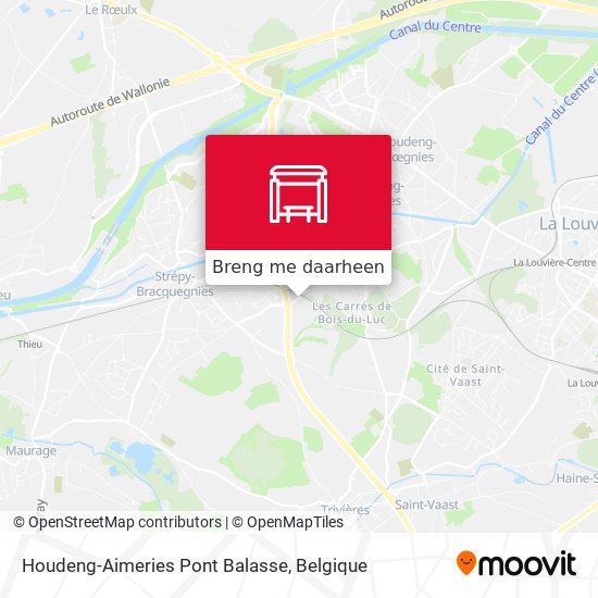 Houdeng-Aimeries Pont Balasse kaart