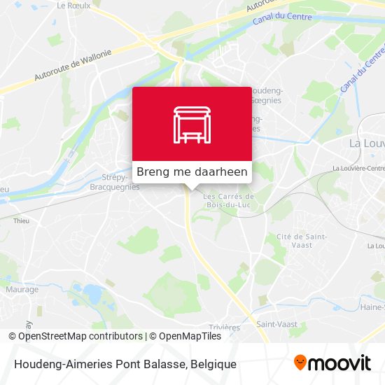 Houdeng-Aimeries Pont Balasse kaart
