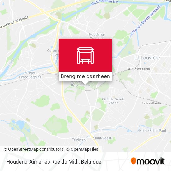 Houdeng-Aimeries Rue du Midi kaart
