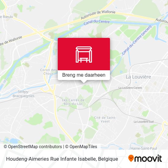 Houdeng-Aimeries Rue Infante Isabelle kaart