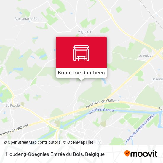 Houdeng-Goegnies Entrée du Bois kaart